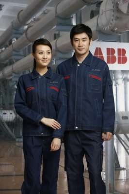 工服定制 耐磨工作服男女士 黑色长袖
