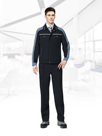 秋冬春季长袖工作服套装男士劳保服